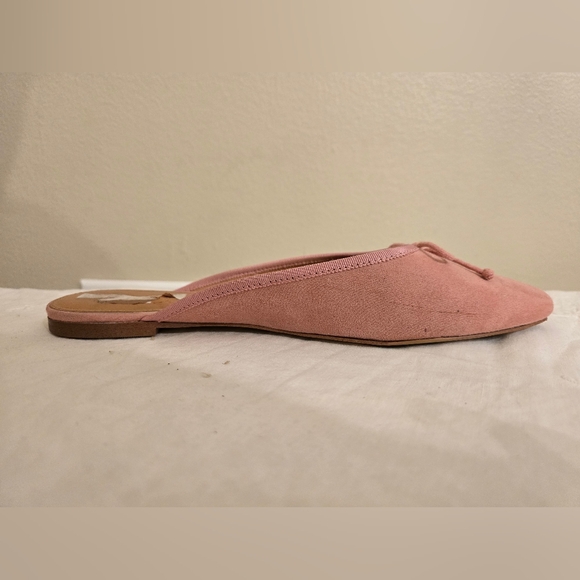 J. Crew Dusty Rose Suede Like Slip-On Ballet Mules Size 9 - Picture 5 of 7